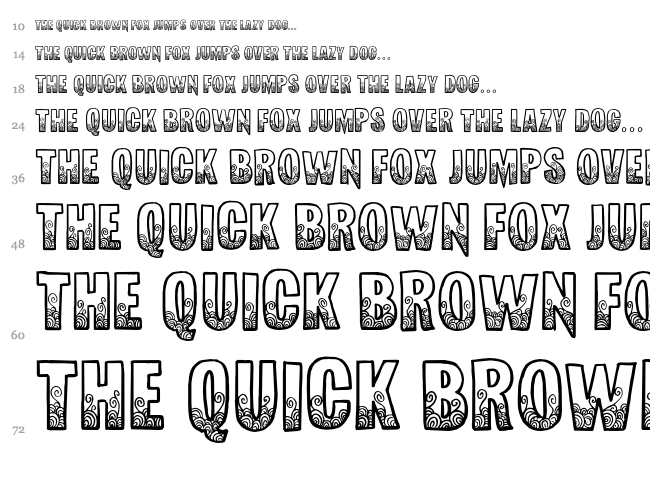 Red Snapper font waterfall